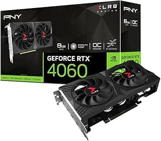 PNY Placa gráfica GeForce RTX™ 4060 8GB XLR8 Gaming Verto™ Dual Fan OC DLSS 3 (128 bits, PCIe 4.0, GDDR6, HDMI/DisplayPort, suporta 4k, 2 compartimentos)