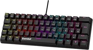 Teclado Mecânico Gamer Cypher, Switch Brown, Layout ABNT2, RGB com 17 Efeitos, Compacto 60%, Anti-Ghosting, USB, Preto