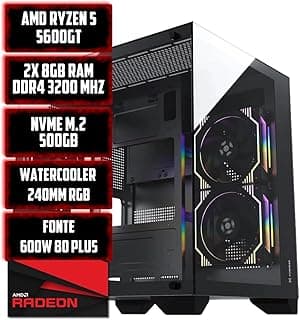 PC GAMER OPS RYZEN 5 5600GT VEGAS 7, 16GB RAM, NVME 500GB, W/C 240MM, 600W 80 PLUS, GAB 3 FANS RGB