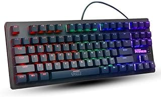 Teclado Gamer Mecânico FLAKES POWER com Teclas 100% Anti-Ghosting e Iluminação Rainbow em 7 cores - FLKTM002 ELG