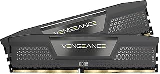 CORSAIR Memória de computador compatível Vengeance DDR5 RAM 64GB (2x32GB) 6000MHz CL30 AMD Expo iCUE - Cinza (CMK64GX5M2B6000Z30)