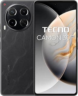 Smartphone Tecno Camon 30 5G 256GB, Tela AMOLED 6.78" FHD+, Câmera Tripla 50MP, Bateria 5000mAh, Carregamento Rápido 70W, Android 14, Dual Chip – Preto