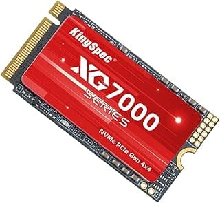 KingSpec SSD PCIe 4.0 M.2 2242 de 1 TB - Velocidade de leitura de até 7200 MB/s, SSD NVMe interno 3D NAND Flash, para laptop e desktop