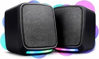 Caixa de Som para PC Gamer, Iluminação LED RGB, Som…