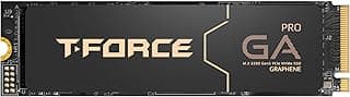 SSD T-Force GA PRO 1TB TEAMGROUP TM8FFJ001T0C129 DRAM SLC Cache 3D TLC NAND NVMe InnoGrit PCIe geração 5 x4 M.2, com dissipador de calor de grafeno, leitura/gravação 10.000/8.500 MB/s