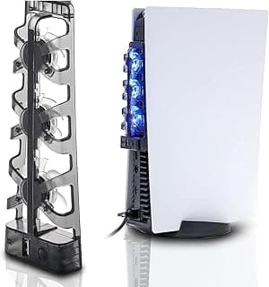 Ventilador de Resfriamento para PS5, 3 Ventoinhas LED, 5500 RPM