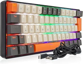 Teclado Mecânico Tkl 60% Gamer Switch Blue Anti Ghosting Led Rgb Usb Pc Computador Notebook