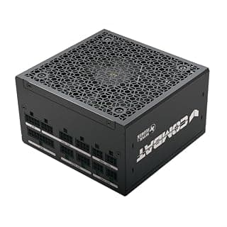 Super Flower Combat FG 650W 80+ Gold, Full Modular, ATX 3.1 / PCIe 5.0, W/12V-2x6 Cabo (2 x 8 pinos - cabos nativos de 16 pinos), fonte de alimentação, ventilador FDB, SF-650C12FG, versão preta