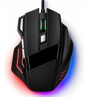 Mouse Gamer Para Jogos Anúbis 2400 DPI Ajustável 6 Botões Led RGB Alta Precisão Sensor Óptico Estudo Trabalho Cabo Em Nylon Ergonômico Clique Duplo Conforto