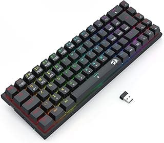 Teclado Mecânico Gamer Redragon Ryze Pro RGB Preto Switch Marrom K633RGB-PRO (PT-BROWN)