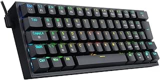 Teclado Mecânico Gamer Redragon Fizz Pro RGB Preto Switch Azul K616-RGB-B (PT-BLUE)