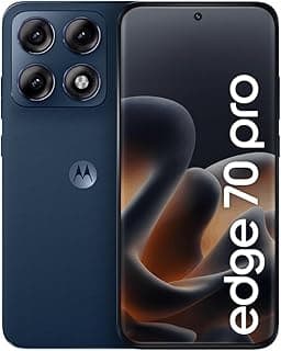 Smartphone Motorola Edge 70 PRO 5G - 256GB 24GB (12GB RAM+12GB Ram Boost), 4 câmeras de 50MP, Tela 1.5K extreme AMOLED 144Hz, Bateria 6500 mAh, IP68/IP69 - Azul Escuro | 24GB Total (12GB RAM+12GB Ram Boost), 4 câmeras de 50MP, Tela 1.5K extreme AMOLED 144Hz, Bateria 6500 mAh, IP68/IP69