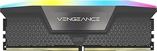 CORSAIR Memória de computador desktop Vengeance RGB DDR5 RAM 16GB (1x16GB) 5200MHz CL40-40-40-77 1,25V AMD Expo Intel XMP 3.0 – Cinza (CMH16GX5M1B5200Z40)