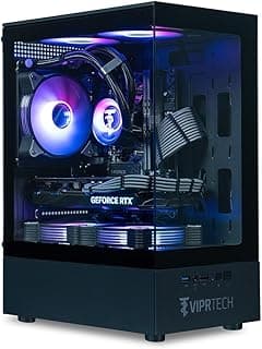 ViprTech Stryker 4.0 PC para jogos, Ryzen 7, RTX 5060 8GB, 16GB/1TB, preto ônix | AMD Ryzen 7 4.4GHz resfriado a líquido, RTX 5060 8GB, 16GB DDR4 RAM, 1TB SSD, 700W PSU