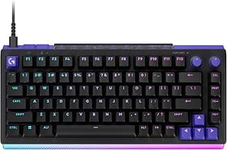 Teclado Gamer Com Fio Logitech G512 X 75 DUAL SWAP Magnético/Mecânico, switches hot swappable TMR, RAPID TRIGGER, RGB LIGHTSYNC, Compatível com PC e Mac, Layout US - Preto