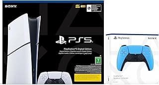 PlayStation 5 Slim Digital Edition Console + Blue Controller Bundle (KSA version)