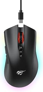 Havit Mouse Gamer MS1040WB V3 RGB, Tri-Mode Sem Fio e Com Fio 2,4 GHz, Bluetooth 5.2, Cabo USB 7 Botões Macro Programáveis, 800-1600-2400-3200-6400-22000 DPI