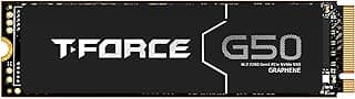 TEAMGROUP T-Force G50 1TB SLC Caching 3D TLC NAND NVMe InnoGrit PCIe Gen4x4 M.2 2280 SSD para jogos com dissipador de calor de grafeno ultrafino leitura/gravação 5000/4800 MB/s TM8FFE001T0C129