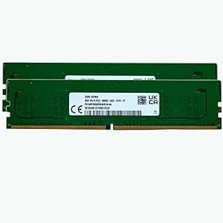 SK Hyn(Hynix) Original 16GB (2x8GB) DDR5 5600MHz (ou 4800MHz PC5-38400) Alto desempenho Gaming RAM PC5-44800 UDIMM Unbuffered Non-ECC 1Rx16 CL46 Desktop PC Memory Upgrade HMCG66AGBUA081N Adamanta