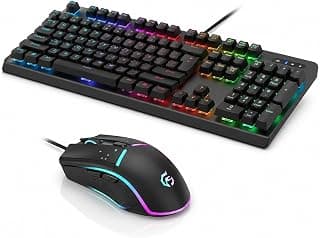 Kit Gamer, Teclado + Mouse Gamer RGB: Teclado Semi Mecânico: Combo Gamer ABNT2: Tec. com/Anti-Ghosting: Mouse Ergonômico USB: Compatível com Todos Computadores