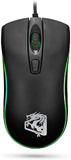 ELG, MGDW, Mouse Gamer Dragon War, 4 Botões, Até 2.400 DPI, LED 7 Cores Estilo Breathing, Velocidade de Resposta 125Hz/8ms, 1,5m, Preto