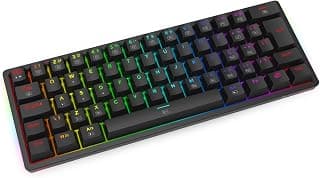 TECLADO MECANICO GAMER AKALI PRETO RGB SWITCH MARROM