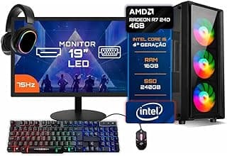 PC GAMER COMPLETO INTEL 4ª GERAÇÃO I5 4570 16GB SSD 240GB RADEON 4GB