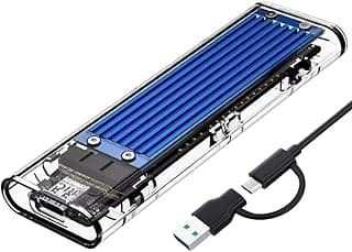 Case Adaptador Externo M.2 NVMe para USB 3.0/3.1 Type-C, Compatível com SSD M2 22x30/42/60/80mm, P/ Computador PC Setup Notebook, Portátil (Case Gaveta SSD)