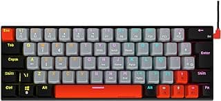 TECLADO GAMER MECANICO PCYES KUROMORI 60% - SWITCH RED - LED RAINBOW - PTKM60RD