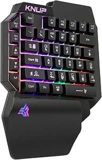 Teclado Uma Mão Single Handed Led Rgb Anti-Ghosting Multimídia Usb Pc Computador Notebook