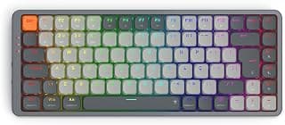 TECLADO MECANICO GAMER REDRAGON AZURE RGB PRETO E CINZA SWITCH MARROM
