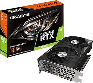 GIGABYTE Placa de vídeo GeForce RTX 3060 WINDFORCE OC 12G (rev. 2.0), 2 ventoinhas WINDFORCE, 12GB 192-bit GDDR6, GV-N3060WF2OC-12GD Rev2.0 placa de vídeo