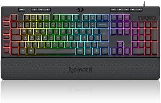 Teclado Gamer Membrana Redragon Shiva RGB V2 Preto K512RGB V2