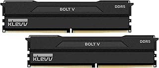 KLEVV Bolt V DDR5 32GB (2X 16GB) 6000MT/s CL28 Gaming Memory RAM kit XMP 3.0 Non-RGB High Performance Overclocking 28-36-36-76, jogo mais rápido com ulrta-Low CL28