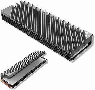 Dissipador de Calor para SSD M2 2280 em Alumínio, Com Thermal Pad - PROLONGA A VIDA ÚTIL DO SEU SSD - Desktop, PS5, PC - EASY IDEA NETWORK (PRATA)