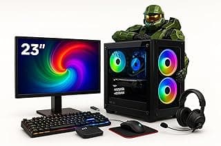 PC Gamer Ryzen 7 32GB DDR4 SSD 1TB RTX 3050 6GB Monitor 23" Wi-Fi Windows 11