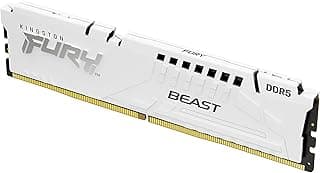 Kingston Memória Fury Beast White DDR5 32GB 6000MT/s CL30 DIMM Desktop Gaming Módulo Único AMD Expo e Intel XMP - KF560C30BWE-32