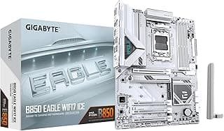 GIGABYTE Placa-mãe B850 Eagle WIFI7 ICE AMD AM5 LGA 1718, ATX, DDR5, 3X M.2, PCIe 5.0, USB-C, WIFI7, LAN 2,5GbE, EZ-Latch