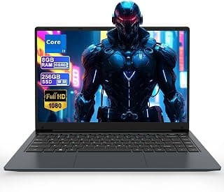Laptop de 14,1 polegadas, processador Core i7 (até 2,7 GHz), laptop estudantil 8 GB DDR3 256 GB SSD, FHD IPS Laptop PC Wifi5 BT4.2 USB 3.0 * 3 portas Ethernet * 1 HDMI * 1 compartimento SD