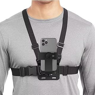 Suporte De Peito Peitoral Ajustável Para Celular Smartphones Compatível Com Câmera GoPro Chest Band universal Câmera Esportiva Ajustável 360° Colete Para Vídeo E Filmagem Esporte Moto Bike Corrida