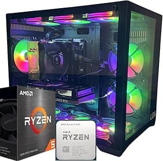 Pc Gamer Aquario AMD Ryzen 5 5600, Placa mãe B450, 32Gb DDR4, SSD Nvme 1Tb, Fonte 80Plus, Gabinete Aquario com 9 Fans ARGB com controladora - ESCOLHA A PLACA DE VIDEO (RX 570 8GB)