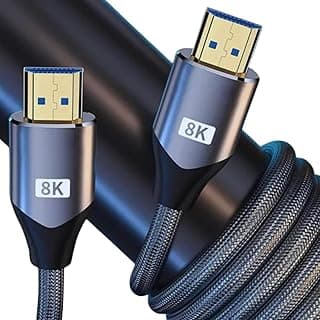 Cabo HDMI 2.1 8K 3 Metros, Ultra HD 60Hz, 4K 120Hz, 2K 144Hz, 48Gbps, Tripla Blindagem, Conectores Ouro 24K, compatível com PS5, Xbox Series X, TVs e Monitores Gamer