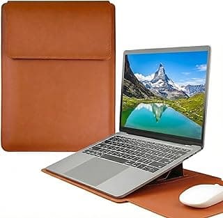 Capa para Macbook e Notebook (15" a 16.2" Polegadas) Case PREMIUM em Couro com Suporte Ergonômico + Mousepad Integrado + Ajuste de Altura