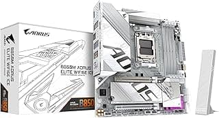 GIGABYTE Placa-mãe B850M AORUS Elite WIFI6E ICE AMD AM5 LGA 1718, mATX, DDR5, 2X M.2, PCIe 5.0, USB-C, WIFI6E, LAN 2,5GbE, EZ-Latch, Garantia de 5 anos