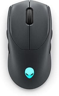 Mouse Gamer Sem Fio Alienware AW720M, RGB 16,8 Milhões, 26.000 DPI, 8 Botões Programáveis, Conexão 3 Modos, Bateria Recarregável, Preto