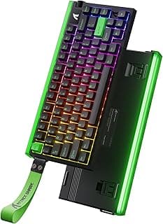 Teclado mecânico para jogos ATTACK SHARK R85 HE com fio 75% de acionamento rápido RGB com caixa de luz personalizada, taxa de sondagem de 8 KHz, precisão RT de 0,005 mm, latência 0,08MS, efeito Hall