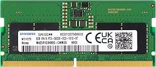 Samsung 8GB DDR5 5600MHz PC5-44800 CL46 SODIMM 1Rx16 Single Rank 1.1V 262-Pin Laptop RAM Memory M425R1GB4BB0-CWM, 1 módulo