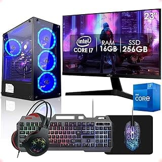 PC Gamer Completo Intel Core i7 16GB SSD 256GB Monitor 23" Kit Gamer Fonte 400W Strong Tech