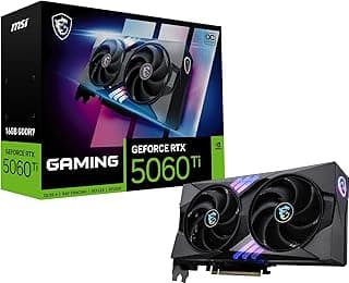 MSI Placa gráfica Gaming RTX 5060 Ti 16G Gaming OC (16 GB GDDR7, 128 bits, desempenho extremo: TBA MHz, DisplayPort x 3 2.1a, HDMI 2.1b, NVIDIA Blackwell Architecture)