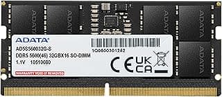 ADATA Módulo de memória DDR5 5600 SO-DIMM - Módulo de memória de laptop de alta largura de banda de 32 GB (RAM) - Alta velocidade de 5600 MHz - Correção automática de erros - Compatível com